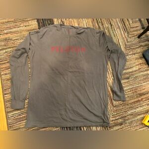 Peloton Charcoal Long Sleeve with Red Logo